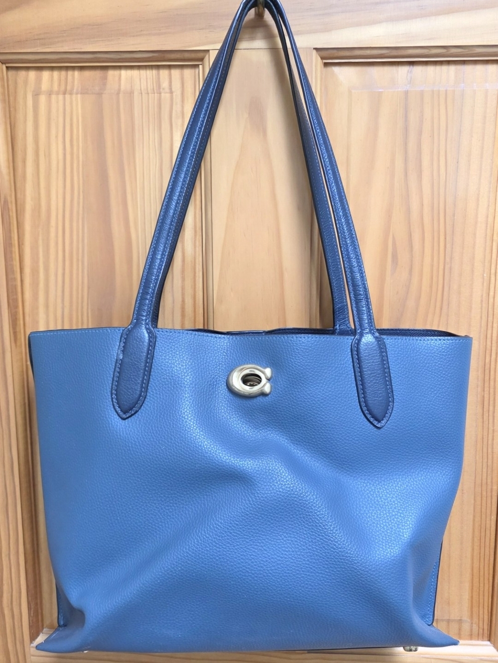Coach Blue Leather Tote Bag - Women